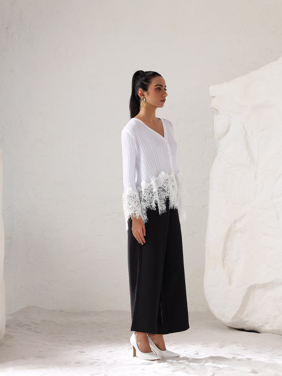 Evarielle Pleated Top