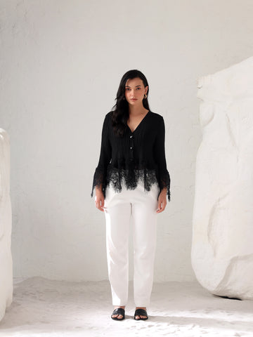 Evarielle Pleated Top