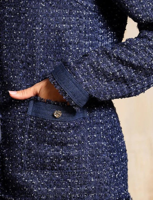 Aster Tweed Longline Coat