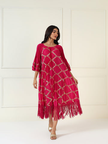 Zaria Metallic In Fuchsia Pink